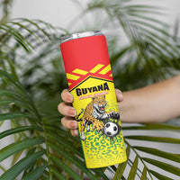 Custom Football Guyana Skinny Tumbler Golden Jaguars