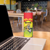 Custom Football Guyana Skinny Tumbler Golden Jaguars