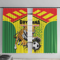 Football Guyana Window Curtain Golden Jaguars