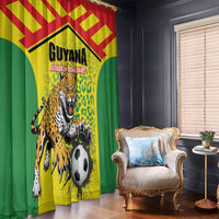 Football Guyana Window Curtain Golden Jaguars