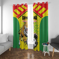 Football Guyana Window Curtain Golden Jaguars