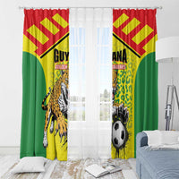 Football Guyana Window Curtain Golden Jaguars