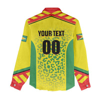 Custom Football Guyana Women Casual Shirt Golden Jaguars