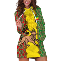 Ethiopia Hoodie Dress Ethiopian Lion Of Judah With African Pattern - Wonder Print Shop