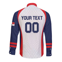 Custom Panama 2026 World Football Long Sleeve Button Shirt Los Canaleros Go