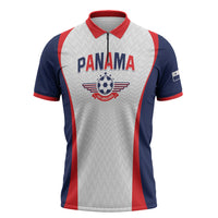 Custom Panama 2026 World Football Zipper Polo Shirt Los Canaleros Go