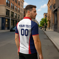 Custom Panama 2026 World Football Zipper Polo Shirt Los Canaleros Go