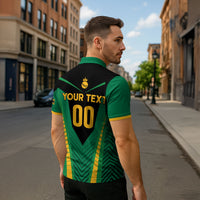 Custom Jamaica 2026 Cricket Kingsmen Zipper Polo Shirt We Are Tallawah