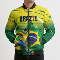 Custom Brazil 2026 World Football Bomber Puffer Jacket Selecao Champions