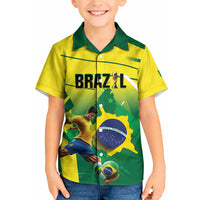 Custom Brazil 2026 World Football Kid Hawaiian Shirt Selecao Champions