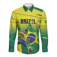 Custom Brazil 2026 World Football Long Sleeve Button Shirt Selecao Champions