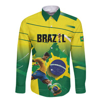 Custom Brazil 2026 World Football Long Sleeve Button Shirt Selecao Champions