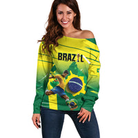 Custom Brazil 2026 World Football Off Shoulder Sweater Selecao Champions