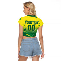 Custom Brazil 2026 World Football Raglan Cropped T Shirt Selecao Champions