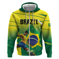 Custom Brazil 2026 World Football Zip Hoodie Selecao Champions