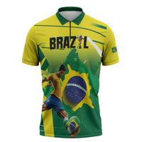 Custom Brazil 2026 World Football Zipper Polo Shirt Selecao Champions