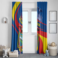 Ecuador Independence Day Window Curtain Dios patria y libertad - Wonder Print Shop