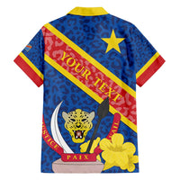 Congo DR Family Matching Summer Maxi Dress and Hawaiian Shirt Coat Of Arms Leopard Pattern - Wonder Print Shop