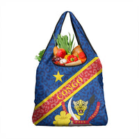 Congo DR Grocery Bag Coat Of Arms Leopard Pattern