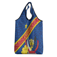 Congo DR Grocery Bag Coat Of Arms Leopard Pattern