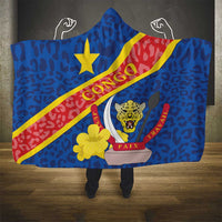 Congo DR Hooded Blanket Coat Of Arms Leopard Pattern