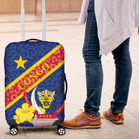 Congo DR Luggage Cover Coat Of Arms Leopard Pattern - Wonder Print Shop