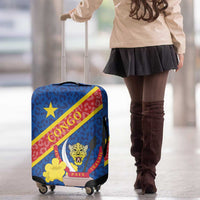 Congo DR Luggage Cover Coat Of Arms Leopard Pattern - Wonder Print Shop