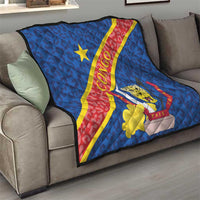Congo DR Quilt Coat Of Arms Leopard Pattern - Wonder Print Shop