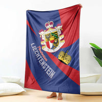 Liechtenstein Blanket Coat Of Arms Blue Red Color