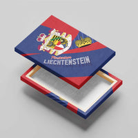 Liechtenstein Canvas Wall Art Coat Of Arms Blue Red Color - Wonder Print Shop