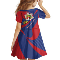 Liechtenstein Family Matching Off Shoulder Maxi Dress and Hawaiian Shirt Coat Of Arms Blue Red Color - Wonder Print Shop