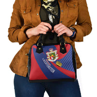 Liechtenstein Shoulder Handbag Coat Of Arms Blue Red Color