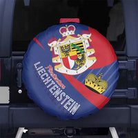 Liechtenstein Spare Tire Cover Coat Of Arms Blue Red Color - Wonder Print Shop