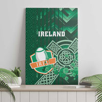 Ireland 2024 Rugby Canvas Wall Art Irish Shamrock Celtic Cross - Wonder Print Shop