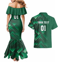 Ireland 2024 Rugby Couples Matching Mermaid Dress and Hawaiian Shirt Irish Shamrock Celtic Cross - Wonder Print Shop