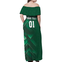 Ireland 2024 Rugby Family Matching Off Shoulder Maxi Dress and Hawaiian Shirt Irish Shamrock Celtic Cross - Wonder Print Shop