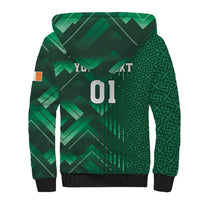 Ireland 2024 Rugby Sherpa Hoodie Irish Shamrock Celtic Cross - Wonder Print Shop