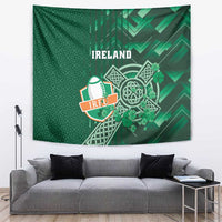 Ireland 2024 Rugby Tapestry Irish Shamrock Celtic Cross - Wonder Print Shop