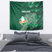 Ireland 2024 Rugby Tapestry Irish Shamrock Celtic Cross - Wonder Print Shop