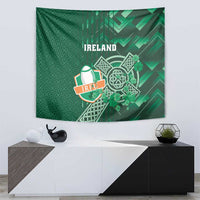 Ireland 2024 Rugby Tapestry Irish Shamrock Celtic Cross - Wonder Print Shop