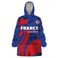 France 2024 Rugby Wearable Blanket Hoodie Bravo Les Bleus - Wonder Print Shop