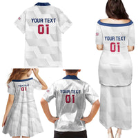 USA 2024 Rugby Family Matching Puletasi and Hawaiian Shirt Soar Like an Eagle White Version - Wonder Print Shop