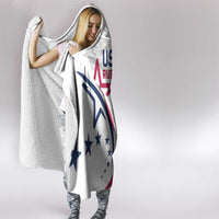 USA 2024 Rugby Hooded Blanket Soar Like an Eagle White Version