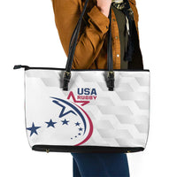 USA 2024 Rugby Leather Tote Bag Soar Like an Eagle White Version - Wonder Print Shop