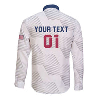 USA 2024 Rugby Long Sleeve Button Shirt Soar Like an Eagle White Version - Wonder Print Shop
