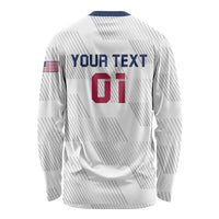 USA 2024 Rugby Long Sleeve Shirt Soar Like an Eagle White Version - Wonder Print Shop