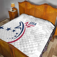 USA 2024 Rugby Quilt Soar Like an Eagle White Version - Wonder Print Shop