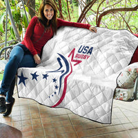 USA 2024 Rugby Quilt Soar Like an Eagle White Version - Wonder Print Shop