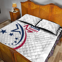 USA 2024 Rugby Quilt Bed Set Soar Like an Eagle White Version - Wonder Print Shop