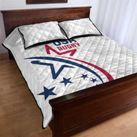 USA 2024 Rugby Quilt Bed Set Soar Like an Eagle White Version - Wonder Print Shop